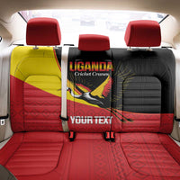 Custom Uganda Cricket Back Car Seat Cover Go Cranes African Pattern - Wonder Print Shop