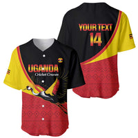 Custom Uganda Cricket Baseball Jersey Go Cranes African Pattern - Wonder Print Shop