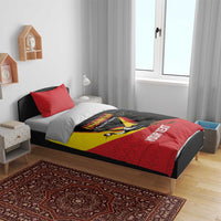 Custom Uganda Cricket Bedding Set Go Cranes African Pattern - Wonder Print Shop