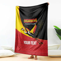 Custom Uganda Cricket Blanket Go Cranes African Pattern - Wonder Print Shop