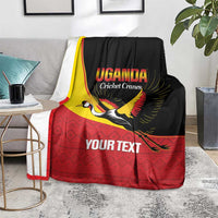 Custom Uganda Cricket Blanket Go Cranes African Pattern - Wonder Print Shop