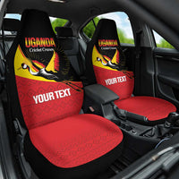Custom Uganda Cricket Car Seat Cover Go Cranes African Pattern - Wonder Print Shop