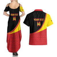 Custom Uganda Cricket Couples Matching Summer Maxi Dress and Hawaiian Shirt Go Cranes African Pattern - Wonder Print Shop