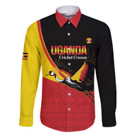 Custom Uganda Cricket Family Matching Off Shoulder Short Dress and Hawaiian Shirt Go Cranes African Pattern - Wonder Print Shop