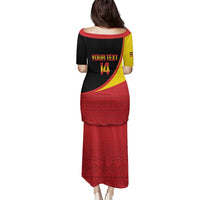 Custom Uganda Cricket Family Matching Puletasi and Hawaiian Shirt Go Cranes African Pattern - Wonder Print Shop