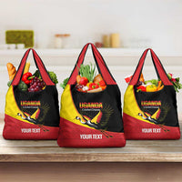 Custom Uganda Cricket Grocery Bag Go Cranes African Pattern - Wonder Print Shop