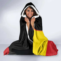 Custom Uganda Cricket Hooded Blanket Go Cranes African Pattern - Wonder Print Shop