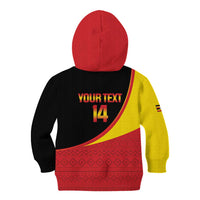 Custom Uganda Cricket Kid Hoodie Go Cranes African Pattern - Wonder Print Shop