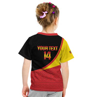 Custom Uganda Cricket Kid T Shirt Go Cranes African Pattern - Wonder Print Shop