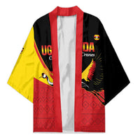 Custom Uganda Cricket Kimono Go Cranes African Pattern - Wonder Print Shop