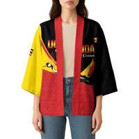 Custom Uganda Cricket Kimono Go Cranes African Pattern - Wonder Print Shop