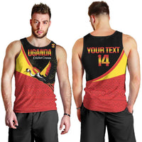 Custom Uganda Cricket Men Tank Top Go Cranes African Pattern - Wonder Print Shop