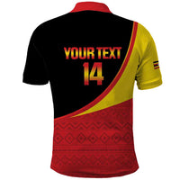 Custom Uganda Cricket Polo Shirt Go Cranes African Pattern - Wonder Print Shop