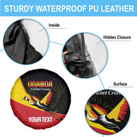 Custom Uganda Cricket Spare Tire Cover Go Cranes African Pattern - Wonder Print Shop