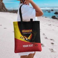 Custom Uganda Cricket Tote Bag Go Cranes African Pattern - Wonder Print Shop
