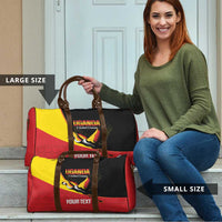 Custom Uganda Cricket Travel Bag Go Cranes African Pattern - Wonder Print Shop