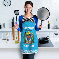 Custom Tanzania Cricket Apron Go Cows Sporty African Pattern - Wonder Print Shop