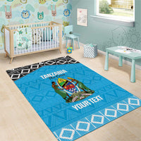 Custom Tanzania Cricket Area Rug Go Cows Sporty African Pattern - Wonder Print Shop