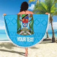 Custom Tanzania Cricket Beach Blanket Go Cows Sporty African Pattern - Wonder Print Shop