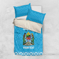 Custom Tanzania Cricket Bedding Set Go Cows Sporty African Pattern - Wonder Print Shop