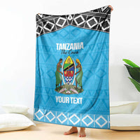Custom Tanzania Cricket Blanket Go Cows Sporty African Pattern - Wonder Print Shop