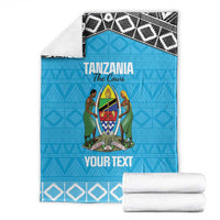Custom Tanzania Cricket Blanket Go Cows Sporty African Pattern - Wonder Print Shop