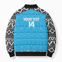 Custom Tanzania Cricket Bomber Puffer Jacket Go Cows Sporty African Pattern - Wonder Print Shop