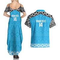 Custom Tanzania Cricket Couples Matching Summer Maxi Dress and Hawaiian Shirt Go Cows Sporty African Pattern - Wonder Print Shop