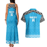 Custom Tanzania Cricket Couples Matching Tank Maxi Dress and Hawaiian Shirt Go Cows Sporty African Pattern - Wonder Print Shop