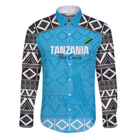 Custom Tanzania Cricket Family Matching Long Sleeve Bodycon Dress and Hawaiian Shirt Go Cows Sporty African Pattern - Wonder Print Shop