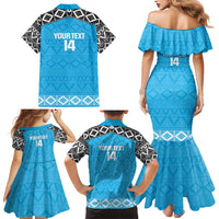 Custom Tanzania Cricket Family Matching Mermaid Dress and Hawaiian Shirt Go Cows Sporty African Pattern - Wonder Print Shop