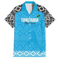 Custom Tanzania Cricket Family Matching Off Shoulder Short Dress and Hawaiian Shirt Go Cows Sporty African Pattern - Wonder Print Shop