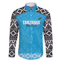 Custom Tanzania Cricket Family Matching Short Sleeve Bodycon Dress and Hawaiian Shirt Go Cows Sporty African Pattern - Wonder Print Shop