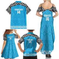 Custom Tanzania Cricket Family Matching Summer Maxi Dress and Hawaiian Shirt Go Cows Sporty African Pattern - Wonder Print Shop