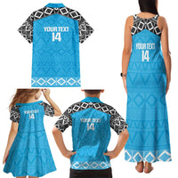 Custom Tanzania Cricket Family Matching Tank Maxi Dress and Hawaiian Shirt Go Cows Sporty African Pattern - Wonder Print Shop