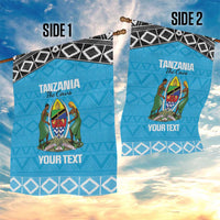 Custom Tanzania Cricket Garden Flag Go Cows Sporty African Pattern - Wonder Print Shop