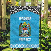 Custom Tanzania Cricket Garden Flag Go Cows Sporty African Pattern - Wonder Print Shop