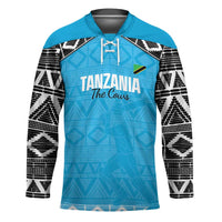 Custom Tanzania Cricket Hockey Jersey Go Cows Sporty African Pattern - Wonder Print Shop