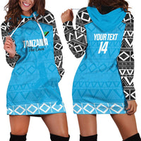 Custom Tanzania Cricket Hoodie Dress Go Cows Sporty African Pattern - Wonder Print Shop