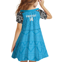 Custom Tanzania Cricket Kid Short Sleeve Dress Go Cows Sporty African Pattern - Wonder Print Shop