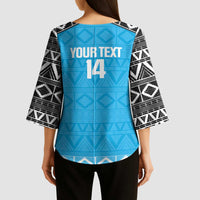 Custom Tanzania Cricket Kimono Sleeve Blouse Go Cows Sporty African Pattern - Wonder Print Shop