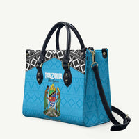 Custom Tanzania Cricket Leather Bag Go Cows Sporty African Pattern - Wonder Print Shop