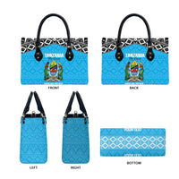 Custom Tanzania Cricket Leather Bag Go Cows Sporty African Pattern - Wonder Print Shop