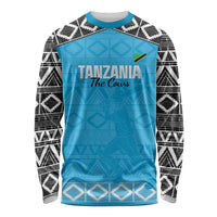 Custom Tanzania Cricket Long Sleeve Shirt Go Cows Sporty African Pattern - Wonder Print Shop