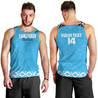 Custom Tanzania Cricket Men Tank Top Go Cows Sporty African Pattern - Wonder Print Shop