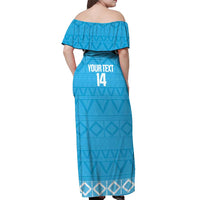 Custom Tanzania Cricket Off Shoulder Maxi Dress Go Cows Sporty African Pattern - Wonder Print Shop
