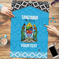Custom Tanzania Cricket Puzzle Go Cows Sporty African Pattern - Wonder Print Shop