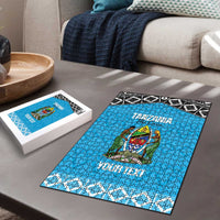 Custom Tanzania Cricket Puzzle Go Cows Sporty African Pattern - Wonder Print Shop