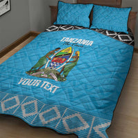 Custom Tanzania Cricket Quilt Bed Set Go Cows Sporty African Pattern - Wonder Print Shop