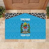 Custom Tanzania Cricket Rubber Doormat Go Cows Sporty African Pattern - Wonder Print Shop